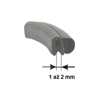 Těsnění do okna a dveří PIRELI-U PVC/EPDM 78°Sh GA1.101 (Šířka (mm): 12, Série: A1 101, D.* (mm): 6, Hmotnost (kg): 0,165, Velikost [modul]: 1 - 2,0 mm, Balení [MJ]: 100, Kóta B: 8,7, Kóta A: 9,5)