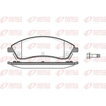 Brzdová destička Sada brzdových destiček, kotoučová brzda REMSA 1086.08