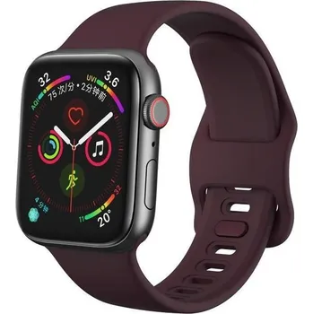 Ostatní příslušenství k chytrým hodinkám Smart silikonový řemínek pro Apple Watch 5/4 40mm, 3/2/1 38mm - hnědý