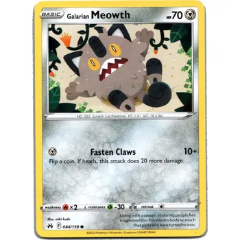 Sběratelská karetní hra Pokémon karta Galarian Meowth 084/159 - Crown Zenith