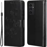 Flower knížkové pouzdro na Samsung Galaxy A13 4G - černé