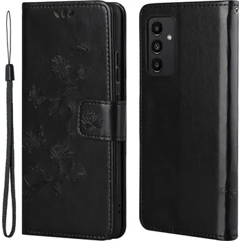 Pouzdro na mobilní telefon Flower knížkové pouzdro na Samsung Galaxy A13 4G - černé