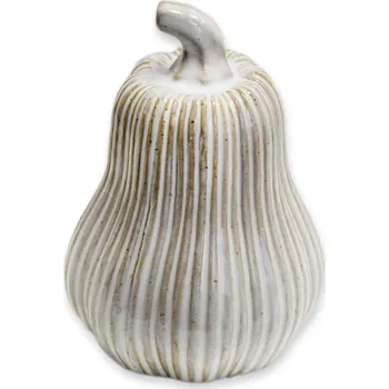 umělá květina Dýně porcelán bílá patina - 135 mm