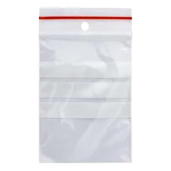 Rychlouzavíratelné sáčky Q-Connect - 6 x 8 cm, 100 ks, s pruhy