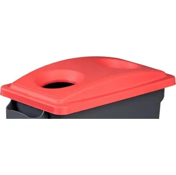 Odpadkový koš Víko k nádobám na třídění odpadu, červené