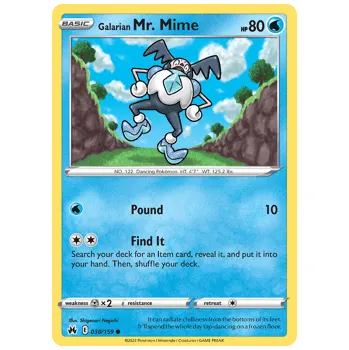 Sběratelská karetní hra Pokémon karta Galarian Mr. Mime 030/159 - Crown Zenith