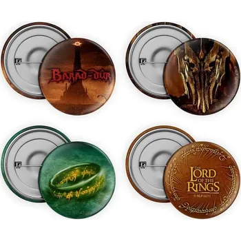 Pán prstenů Sada placek Pán prstenů, 4 ks