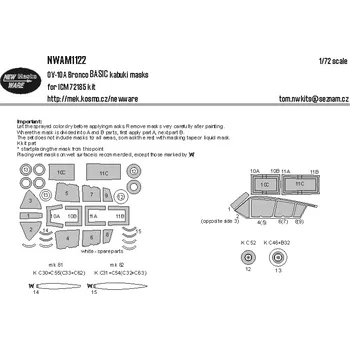 Plastikový model New Ware 1/72 Mask OV-10A Bronco BASIC (ICM 72185)