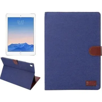 Pouzdro na tablet Jeans textilní/PU kožené pouzdro na iPad Pro 9.7 - tmavěmodré