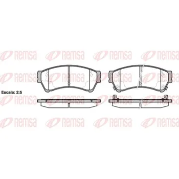 Brzdová destička Sada brzdových destiček, kotoučová brzda REMSA 1196.02