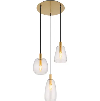 Globo 15789-3HM | GARRI závěsné svítidlo | 3x E14 | mosaz | Š: 43 cm |