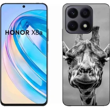 Pouzdro na mobilní telefon Gelový kryt mmCase na mobil Honor X8a - černobílá žirafa