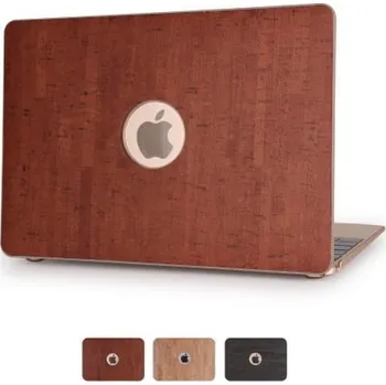 pouzdro na notebook Woody plastový obal potažený PU kůží na MacBook Air 13.3 - hnědý