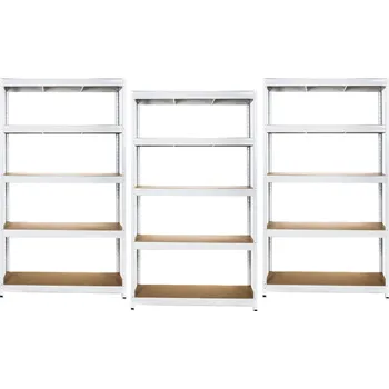 Dílenský regál AKČNÍ BALÍČEK 3 ks zátěžových regálu 5-ti pol. lakovaný 180x140x60 300 kg, regálové systémy + český výrobek