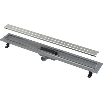 Odvodňovací žlab Sprchový žlab form & style Ramree 850 x 62 mm objemový průtok odtoku 27 l/min mřížka nerezová ocel matná