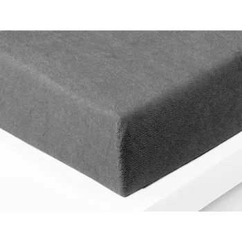 Prostěradlo XPOSE® Froté prostěradlo Exclusive - tmavě šedé 160x200 cm, Froté + Prodloužená možnost vrácení zboží do 50 dnů
