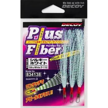 Rybářský háček 3ks - Třásně s Karabinkou Decoy Flash Fiber Silky White