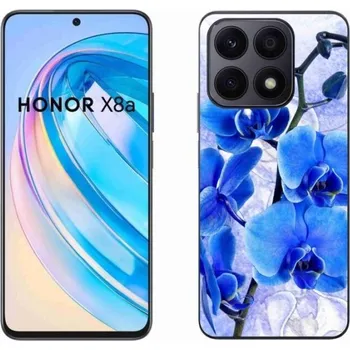Pouzdro na mobilní telefon Gelový kryt mmCase na mobil Honor X8a - modré květy