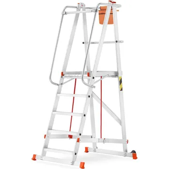 Železářství Higher hliníkový skladový žebřík 5 stupňů 81PRO S-8104 - akce