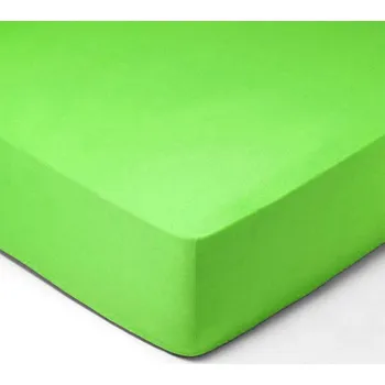Prostěradlo Prostěradlo, Jersey, zelená 90x200cm - 90x200cm
