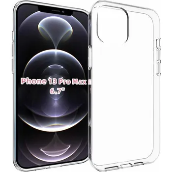 Pouzdro na mobilní telefon Průhledný gelový obal na mobil iPhone 13 Pro Max 6.7 - průhledný