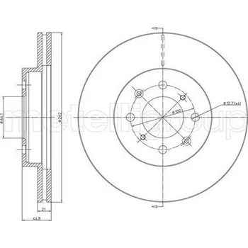 Brzdový kotouč Brzdový kotouč METELLI 23-0344C