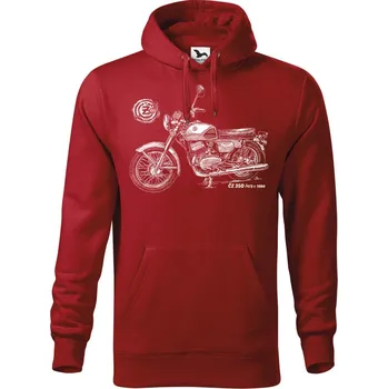 Dámská mikina Mikina - ČZ 350/472 r. 1980 Barva: Červená (07), Velikost: XXL, Střih: Pánské