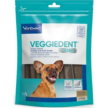 Krmivo pro psa 30x9g (velikost XS) Virbac VEGGIEDENT Fresh - pro velmi malé psy (< 5 kg)