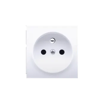 Elektrická zásuvka SIMON 54 DGZ1ZP/11 Kryt jednoduché zásuvky s uzemněním, s clonkami bílá
