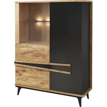 Vinotéka Prosklená skříňka Etna 1DS2D s osvětlením