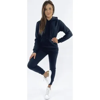 Dámská mikina Dámská tepláková souprava kapucí tmavě modrá DRESSLILY