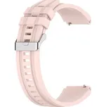 Extra prodloužený silikonový řemínek - Růžový, 22 mm