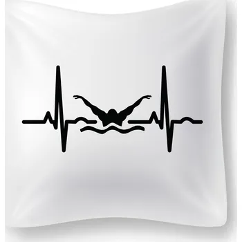 Dekorativní polštářek Polštářek - EKG plavec