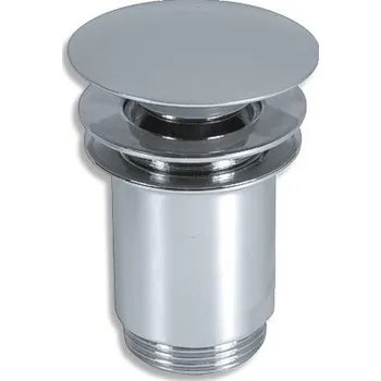 Sifon Novaservis Uzávěr výpusti pro umyvadlo s přepadem, click-clack, chrom, 33,0