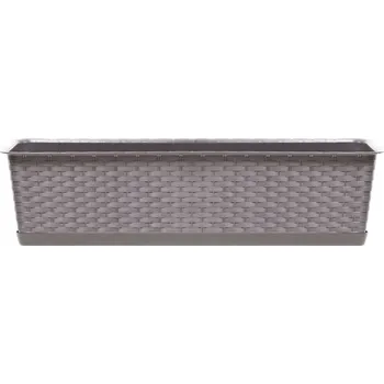 Květináč Prosperplast Truhlík s miskou RATOLLA CASE 68,5 cm - barva: mocca