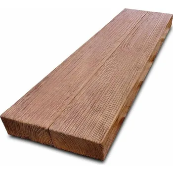 Zahradní dekorace Betonová dvojpalisáda obdélníková DEKOR dřevo PAL 24/6/80 D bez