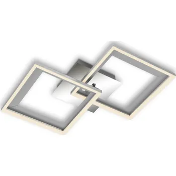 BRILONER LED stropní svítidlo, 44 cm, 22 W, 2200 lm, hliník-chrom BRILO 3726-019