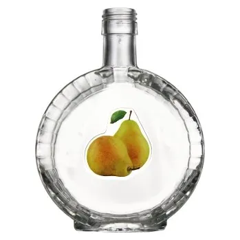 Láhev Slivovice Bricol - 0.35 bezbarevná + pryskyřicový obtisk dvě hrušky s lístkem žluté