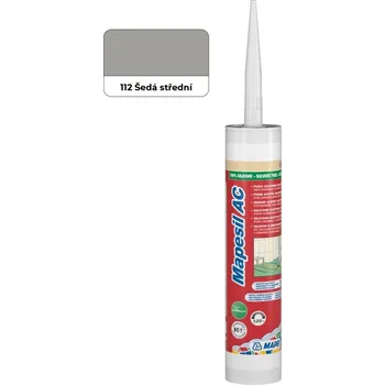 Průmyslové lepidlo Mapei MAPESIL AC 112 ŠEDÁ STŘEDNÍ 310 ml Silikonová těsnicí hmota 4811242IT