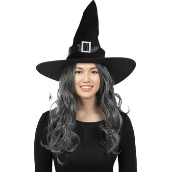 Karnevalový doplněk Funiglobal - Čarodějnický klobouk s pavoukem pro dospělé -
