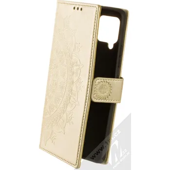 Pouzdro na mobilní telefon 1Mcz Glyptic Mandala 1 Book flipové pouzdro pro Samsung Galaxy A42 5G zlatá (gold)