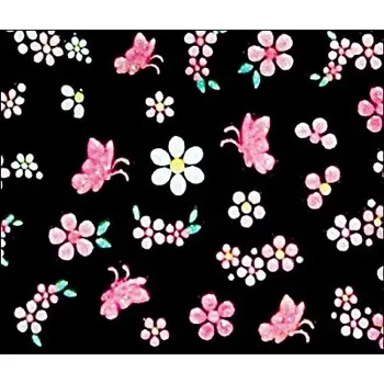 Umělé nehty Zdobení - Motýlci a květiny