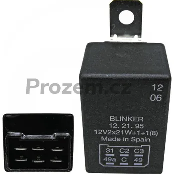 Auto elektroinstalace Přerušovač směrových světel / elektronický pro Fiat, Valtra, Massey Ferguson, Deutz Fahr, Fendt, 619720, 30101100, 5154278, 5125586, 3617865M1, 01172973, X83003