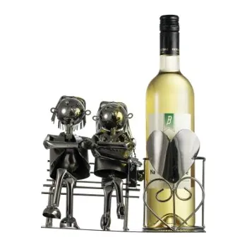 Stojan na víno Stojan na víno - Milenci na lavičce