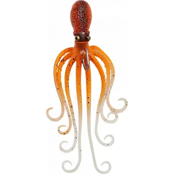 Umělá nástraha Savage Gear gumová nástraha 3D Octopus UV Orange Glow 10cm 35g