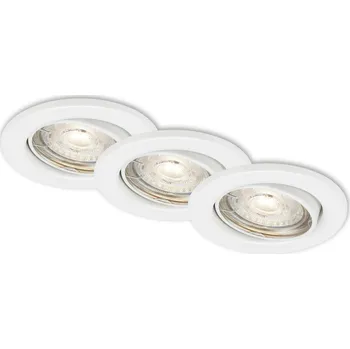 BRILONER 3ks sada LED vestavné svítidlo, pr. 8,6 cm, 5 W, bílé BRILO 7050-036