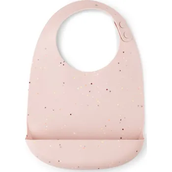 Bryndák Silikonový bryndáček Confetti - růžový Done by deer