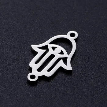 Přívěsek Přívěsek z nerezové oceli se dvěma očky- ruka 19,5x12,5x1 mm