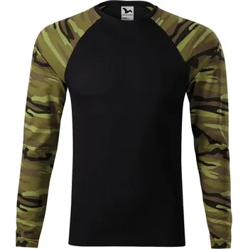 Dámské tričko Malfini - Adler Tričko unisex CAMOUFLAGE LS166 Malfini Barva: Zelená, Velikost: M