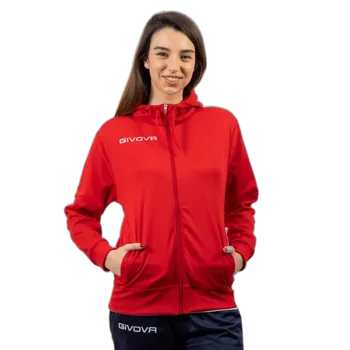 tepláková bunda s kapucí givova Full Zip 500 červená 0012 XXL